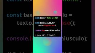 JavaScript Aprenda a Transformar Texto em MAIÚSCULAS com o Método toUpperCase 🌟 [upl. by Gillan575]