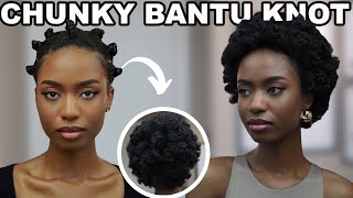 LETS TRY BANTU KNOT OUT AGAIN 😭  HOW TO PERFECT BANTU KNOT ON 4C HAIR [upl. by Bevvy]