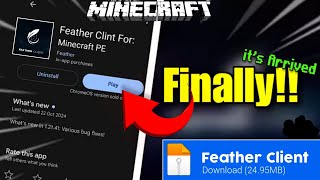 Download Feather Client for Minecraft PE 🔥  Feather Client Download [upl. by Sokem293]