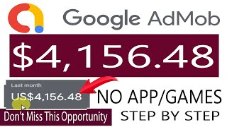 Earn Money from Google AdMob 2024  Admob earning proof [upl. by Ardnovahs]