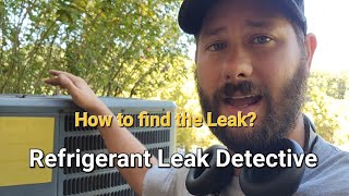 How to find a refrigerant leak in an air conditioner [upl. by Nosittam633]