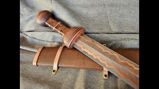 Copper Mokume Gane Gladius [upl. by Kev]