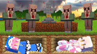 MOMON amp ATUN DIKUBUR VILLAGER CREEPY PASTA di MINECRAFT BANGJBLOX [upl. by Asyl]