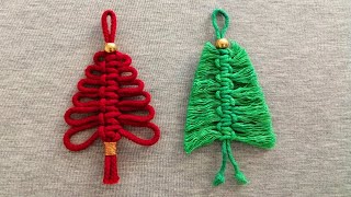 DIY 🎄 ARBOLITOS 🎄 de NAVIDAD en MACRAME paso a paso  DIY Macrame Christmas Tree Ornament [upl. by Ginnifer]