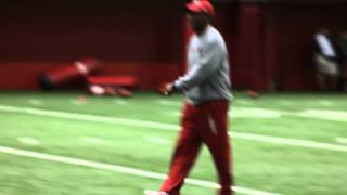 Alabama Receivers Catch Passes at Practice Missouri Week 12114 [upl. by Silirama705]