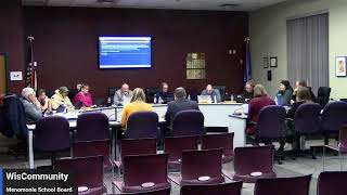 Menomonie School Board Meeting for 1222024 [upl. by Gish]