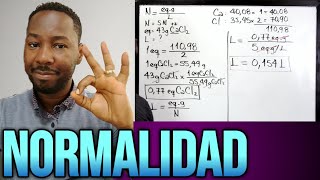 Normalidad  Cálculo del volumen de la solución [upl. by Anomar]