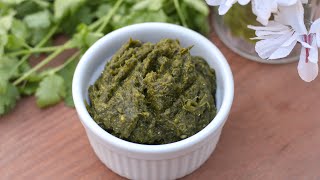 ধনেপাতার ভর্তা  Cilantro Vorta  Coriander Leaves Chatni  Cilantro Chatni  Cilantro Paste [upl. by Yelwar]