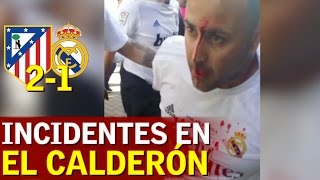 Atlético 21 Real Madrid  La terrible escena en la que un fan del Madrid fue agredido  Diario AS [upl. by Colbye]