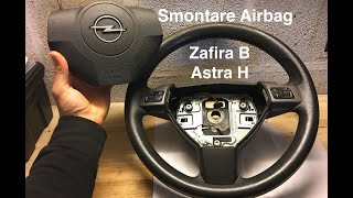 Come smontare airbag al volante Opel Vauxhall Astra H Zafira b  how to remove [upl. by Seline813]