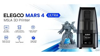 ELEGOO MARS 4 ULTRA 9K Mono MSLA 3D Printer with 7quot 9K LCD Up to 150mmh Printing Speed [upl. by Selden]