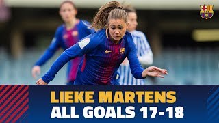 All Lieke Martens goals with Barça in the 201718 season [upl. by Ikceb927]