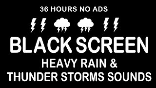 Rain and Thunder For Fall Into Sleep Easily  Black Screen・Relaxing In 24 Hours No ADS Beat Insomnia [upl. by Shamus]