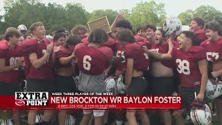 The Extra Point Player of the Week Week Three Baylon Foster – New Brockton Gamecocks [upl. by Maller931]