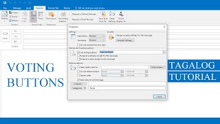 Voting Buttons In Outlook Tagalog Tutorial  Voting Option In outlook [upl. by Burkley250]