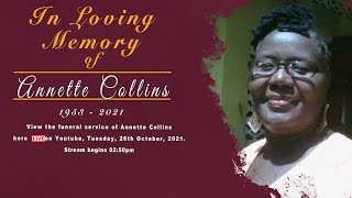 Annette Collins Funeral Service  Funerstream Online Funerals [upl. by Nylatsirhc4]