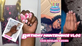 BIRTHDAY MAINTENANCE VLOG  hair nails henna  Janiyha Alyse [upl. by Tierney]