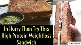 Weight loss sandwichweight loss Recipe5 Minute BreakfastMy Style Healthy amp Quick Panner Sandwich [upl. by Aicaca]