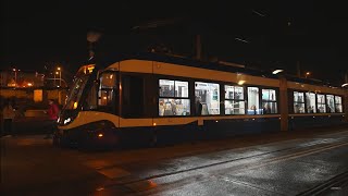 Tram hopping  night in beautiful Kraków  Poland [upl. by Germana148]