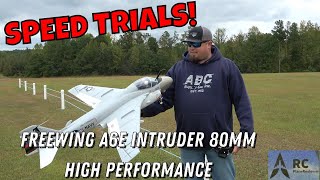 💥SPEED TRIALS💥Freewing A6E Intruder 80mm High Performance rcplane rc subscribe aeroplane [upl. by Adrahs]