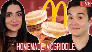 Following a Homemade McDonalds McGriddle Recipe Live [upl. by Machutte463]