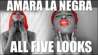 Amara La Negra Makeup Tutorial  All Five Looks Recreated I AM NOT MY HAIR [upl. by Wolfort]