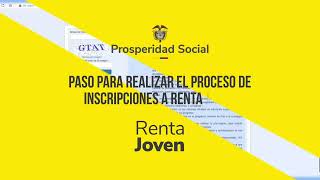 Pasos para Inscripciones al programa Renta Joven [upl. by Cote]