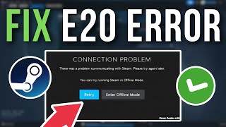 How To Fix Steam Error Code E20  Full Tutorial [upl. by Smitt910]