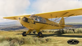 Bush Flying in the Classic Aircraft Simulations Piper J3 Cub  Microsoft Flight Simulator [upl. by Maryl]