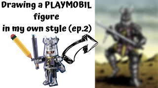 Drawing a PLAYMOBIL figure in my own style ep 2 [upl. by Ennovyhc]