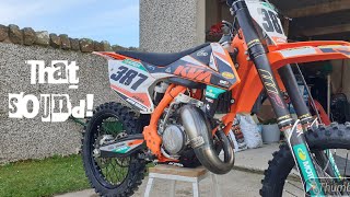 2018 KTM 150sx Procircuit works exhaust before and after [upl. by Belak232]