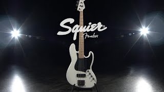 Squier Contemporary Active Jazz Bass MN Flat White  Gear4music demo [upl. by Harrie]