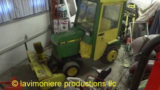 JOHN DEERE 318 snowblower LIGHTS amp BACKUP CAM INSTALLED [upl. by Kenyon]