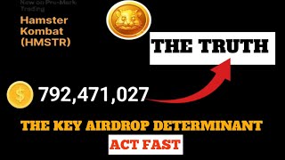 Hamster Kombat Coin Balance The Key Airdrop Determinant  Do This Fast Before Listing on the 26th [upl. by Yecaw322]