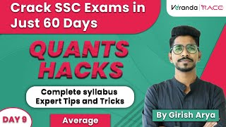 Quants  SSC  Railway  State amp Central Govt  60 Days  Expert Tips  Day 9  Girish Arya [upl. by Anjali432]