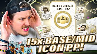 I opened 15x Base or Mid Icon Player Picks and THIS happened FIFA 22 Ultimate Team [upl. by Winonah113]