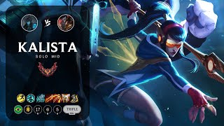 Kalista Mid vs Twisted Fate  BR Grandmaster Patch 1324 [upl. by Eelannej]