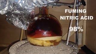 Making 98 Nitric Acid Using Chemicals From the Hardware Store [upl. by Salvador]