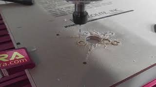 CNC Shark HD4 cutting acrylic [upl. by Winou]