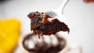 1 Minute Perfect Chocolate Mug Cake in Microwave [upl. by Harriett]