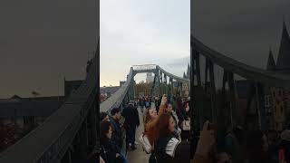 Iconic Bridge in Frankfurt built in 1868 the Main RIVER Germany [upl. by Shari660]