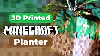 Creating a Minecraft Dirt Block Planter  3D Printing with Blender amp Bambu Lab P1S [upl. by Annael]