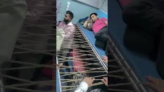 Video shows man weaving hammocklike seat between berths on crowded train [upl. by Braasch11]