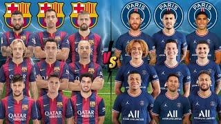 2015 Barcelona 🆚 2022 PSG  Messi Mbappe Neymar Suarez Ramos Di Maria [upl. by Trilley]