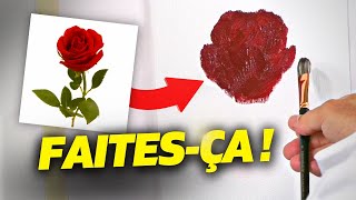 Comment peindre une rose et la réussir à tous les coups [upl. by Inatsed]