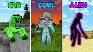 SUB vs CORL vs ALEX  MUTANTS In Minecraft The Pals [upl. by Bambie]