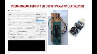 Avrdude 24  atmega328  zif socket de facil extraccion y programacion icsp [upl. by Harimas]