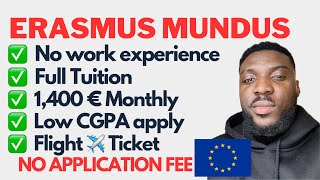 How to Apply for ERASMUS MUNDUS SCHOLARSHIP 2024 [upl. by Haliehs605]