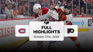 Canadiens at Flyers  October 27 2024  NHL Full Game Highlights [upl. by Lambertson]