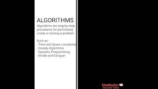 KineMaster Education Center HD  Difference between data structures and algorithms [upl. by Nevah]